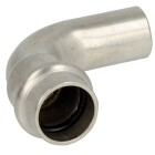 Stainless steel pressfitting elbow 90&deg; 18 mm F/M with V-contour