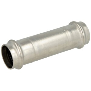 Stainless steel pressfitting long sleeve 18 mm F/F with V-contour