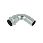 C-steel press fitting 90&deg; elbow 15 mm I/E V profile
