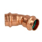 Press fitting solar bend 45&deg; copper 28 mm F/F (V contour)