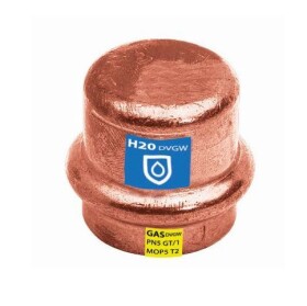 Gas press fitting copper cap 18 mm F contour V