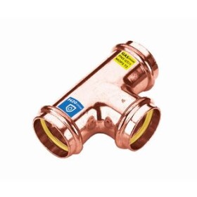 Gas press fitting copper T-piece 18 x 18 x 18 mm F/F/F...