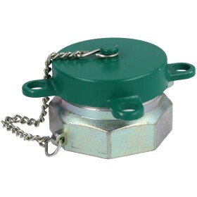 Filler pipe lid, 2 x 2&quot;, green lid for low-sulphur...