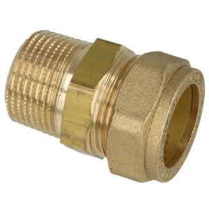 MS compression fitting, straight/ET-K for pipe-Ø 22 mm x 1"