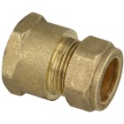 MS compression fitting, straight for pipe-&Oslash; 22 mm x 3/4&quot;