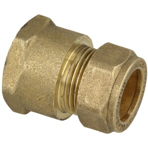 MS compression fitting, straight for pipe-Ø 22 mm x 1"