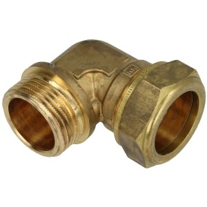 MS compression fitting, elbow/ET for pipe-Ø 10 mm x 1/2"
