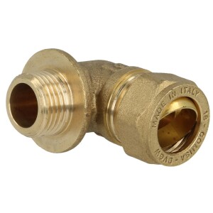 MS compression fitting, elbow/ET for pipe-Ø 18 mm x 1/2"