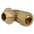 MS compression fitting, elbow/ET for pipe-&Oslash; 18 mm x 1/2&quot;