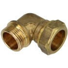 MS compression fitting, elbow/ET for pipe-&Oslash; 22 mm x 3/4&quot;