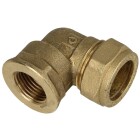 MS compression fitting elbow/IT for pipe-&Oslash; 22 mm x 1&quot;