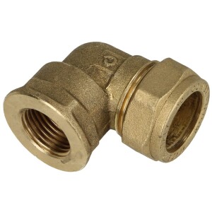 MS compression fitting elbow/IT for pipe-Ø 28 mm x 1"