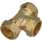 MS compression fitting T-piece all ends for pipe-&Oslash; 28 mm
