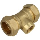 MS compression fitting T-piece/IT for pipe-&Oslash; 28 x 1/2&quot; x 28 mm