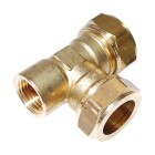MS compression fitting T-piece for pipe-&Oslash; 15 x 15 x 1/2&quot; mm