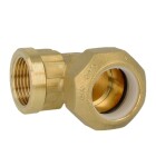Compression fitting for PE, PVC pipes elbow union 25 x 3/4&quot; IT