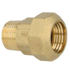 Compression fitting for PE pipes with brass ring, screw...