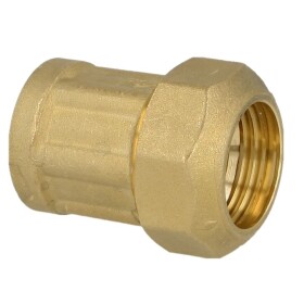 Compression fitting for PE pipes with brass ring, screw...