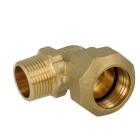 Compression fitting for PE pipes with brass ring, elbow union 63 x 2&quot; ET