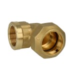 Compression fitting for PE pipes with brass ring, elbow union 25 x 3/4&quot; IT