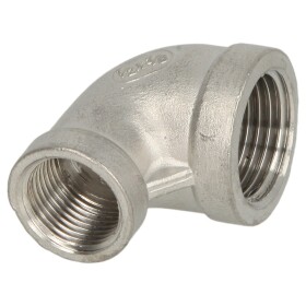 Stainless steel screw fitting elbow 90° 1 1/2 x 1...