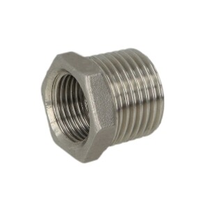 Stainless steel screw fitting bush reducing 1 x 3/4 ET/IT
