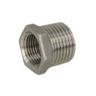 Stainless steel screw fitting bush reducing 1 1/2 x 1 ET/IT