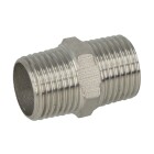 Stainless steel screw fitting double nipple 2 1/2 ET/ET octagon