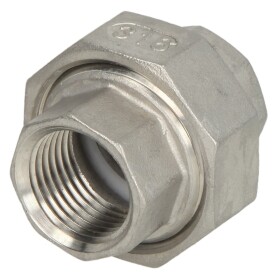 Stainless steel screw fitting union flat seat 3&quot; IT/IT