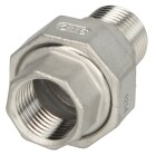 Stainless steel screw fitting union flat seat 1/4&quot; IT/ET
