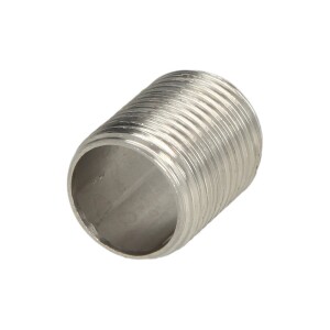 Stainless steel screw fitting thread nipple 3/4" ET, cylindrical thread