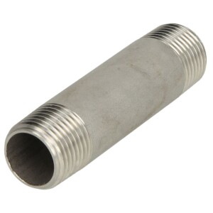 Stainless steel double pipe nipple 150mm 1 1/4" ET, conical thread
