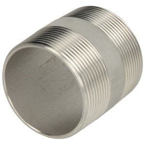 Stainless steel double pipe nipple 200mm 2" ET, conical thread