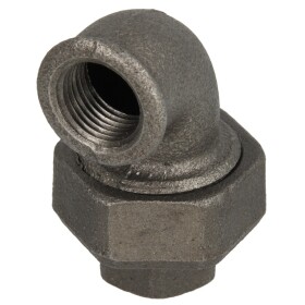 Malleable cast iron black union elbow90&deg; 1 1/4&quot;...