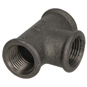 Malleable cast iron black T-piece 1/4" IT/IT/IT