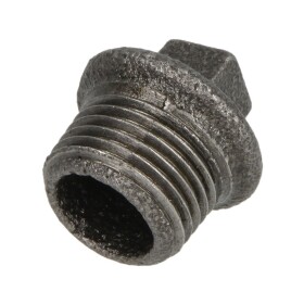Malleable cast iron black plug 1/4" ET