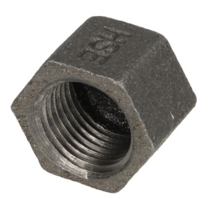 Malleable cast iron black cap 1/2" IT