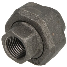 Malleable cast iron black union fitting 1/2" IT/IT -...