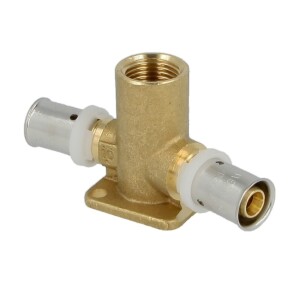 Wallplate female elbow coupling 16 mm x ½" IT x 16 mm series connection