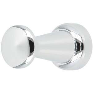 Bath towel hook, large (approx. 60 mm) chrome-plated brass