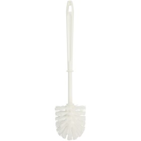 Toilet brush, plastic white round head