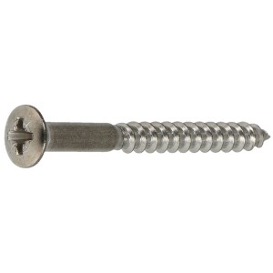 Liko wood screws 6.0 x 60 mm (PU 200) recessed, chrome-plated brass, DIN 7995