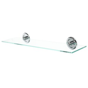 Ambio shelf, 600 x 130 mm with chrystal glass shelf, chrome-plated