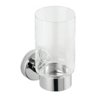 Ronda light Glass holder, crystal glass, chrome-pl.