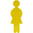 Normbau Nylon-Line-Piktogramm Dame, gelb
