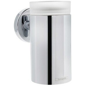 Hansgrohe Logis toothbrush tumbler made of glass, chrome 40518000