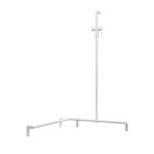 Normbau shower hand rail 750x750x1,200mm left,700.485.076, cavere&reg; white 7486076092