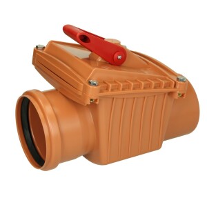 Backflow stop with stainless steel flap DN 110