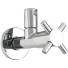 Design angle valve maya, 1/2&quot; self-sealing, chrome, w. CF + rosette