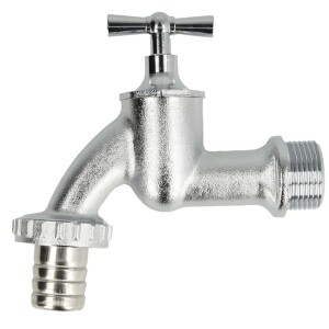 Tap valve 3/4" ET x 19 mm brass chrome-plated (export model - France)